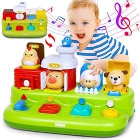 Vunrahsg interactive pop farm animals buttons encourage early cause-and-effect exploration