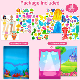 Vunrahsg magnetic dress-up dolls ballerina for on the go play