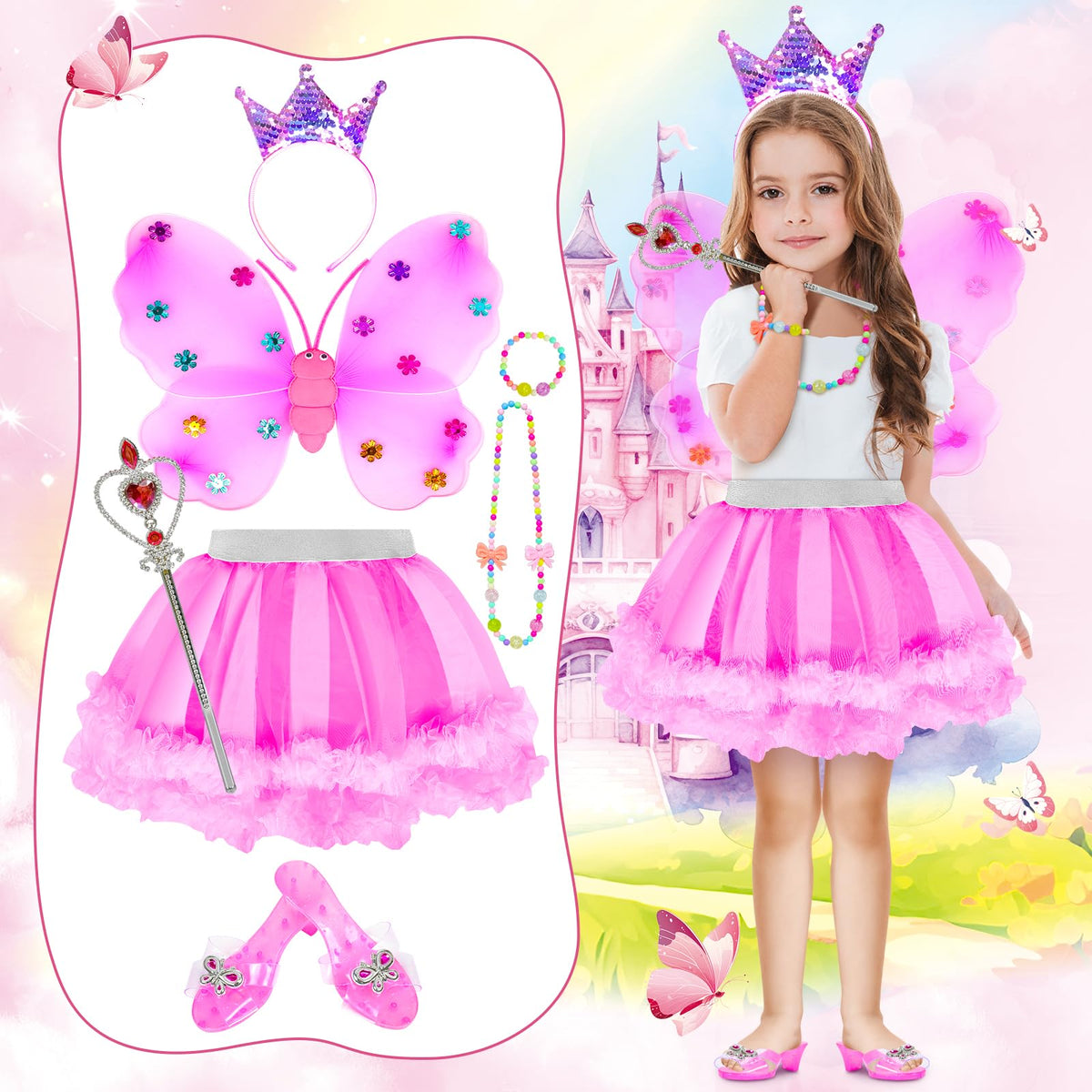 Vunrahsg butterfly wings adding colorful costume flair for imagination