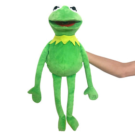 Vurezza Kermit hand puppet with vibrant green skin for engaging imaginative play.