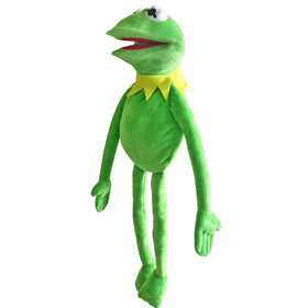 Vurezza Kermit hand puppet displays jagged neckerchief for authentic Muppet Show charm.