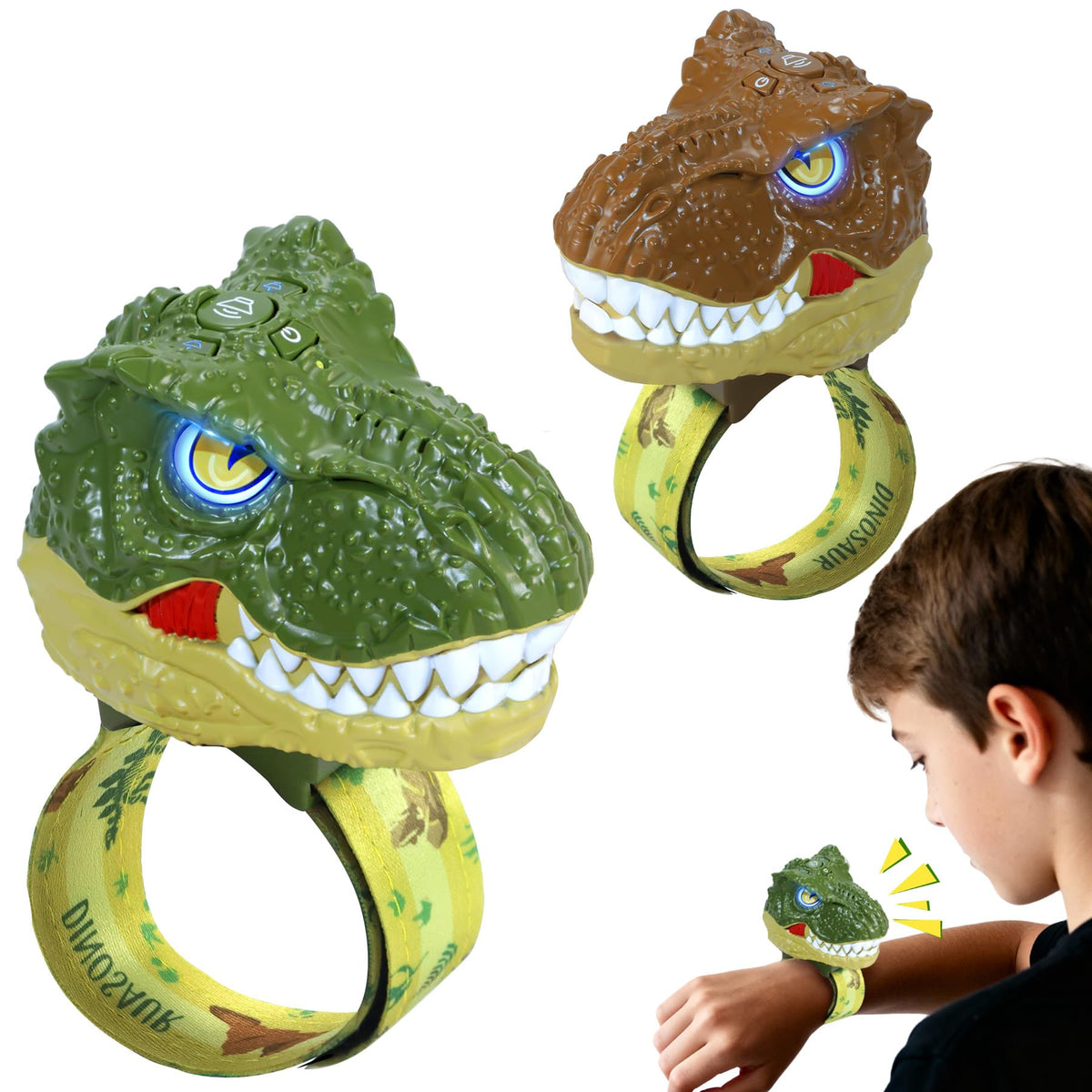 Vvinca Dinosaur Walkie Talkies 2-Pack front view for outdoor adventure and imaginative play