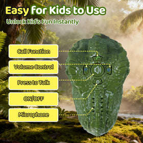 Vvinca Dinosaur Walkie Talkies close-up of dino head microphone