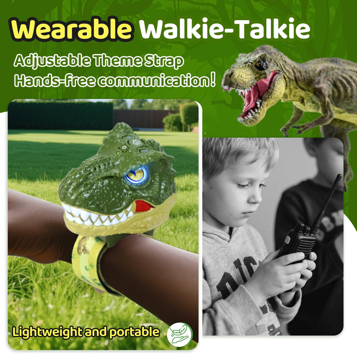 Vvinca Walkie Talkies push-to-talk button for easy use