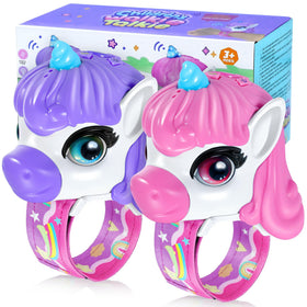 Vvinca Walkie Talkies 2-pack in pink and purple for safe outdoor play.