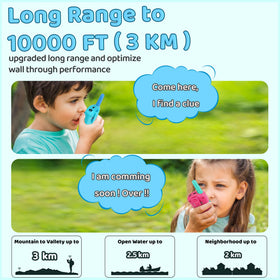 USB rechargeable battery powers Vvinca walkie talkies with longer playtime.