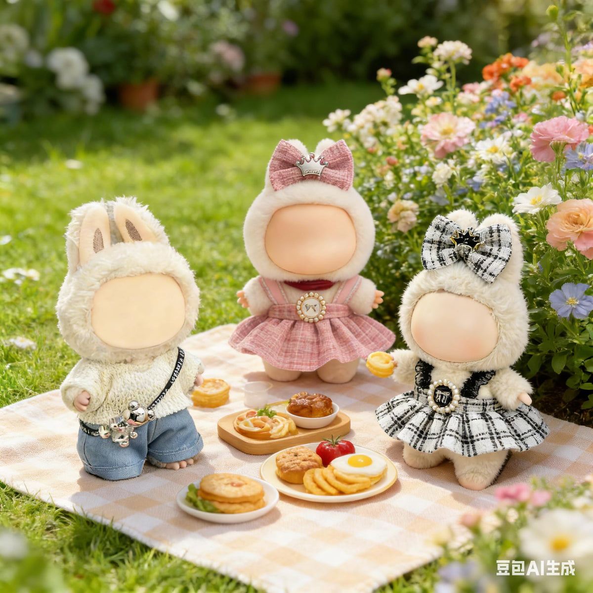 VVQUI Labubu soft textiles close-up highlight plush, durable fabric for gentle wear.