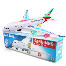 VYKOBLO red airplane front view with bright lights for engaging play