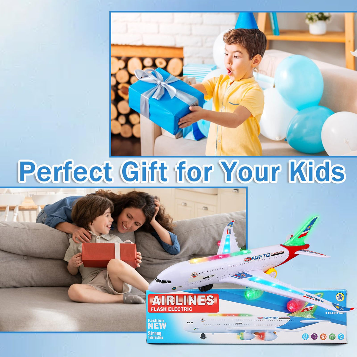 VYKOBLO red airplane gift-ready packaging for birthdays and holidays