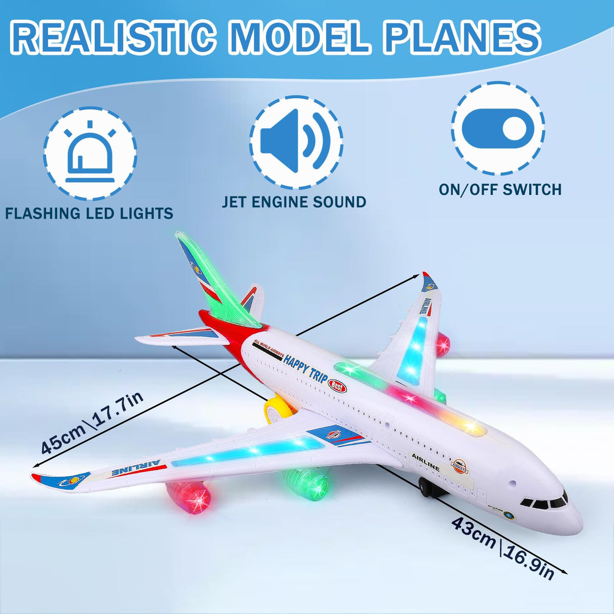 VYKOBLO red airplane top view highlights compact, easy-to-handle design