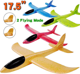 Vyndicca six-pack packaging containing six foam airplanes ready to fly.