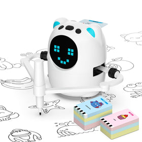 Vynloxzoo drawing robot front view aiding interactive learning and creativity