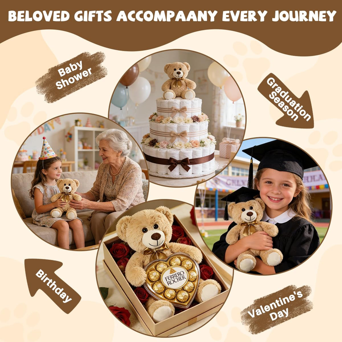 VYUSIT bedroom decor teddy bears provide soft bedtime companionship