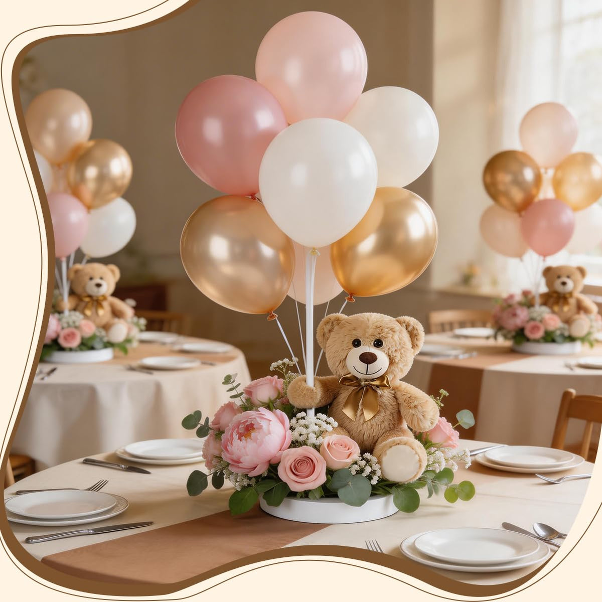 VYUSIT wedding table centerpiece teddy bears create warm focal points