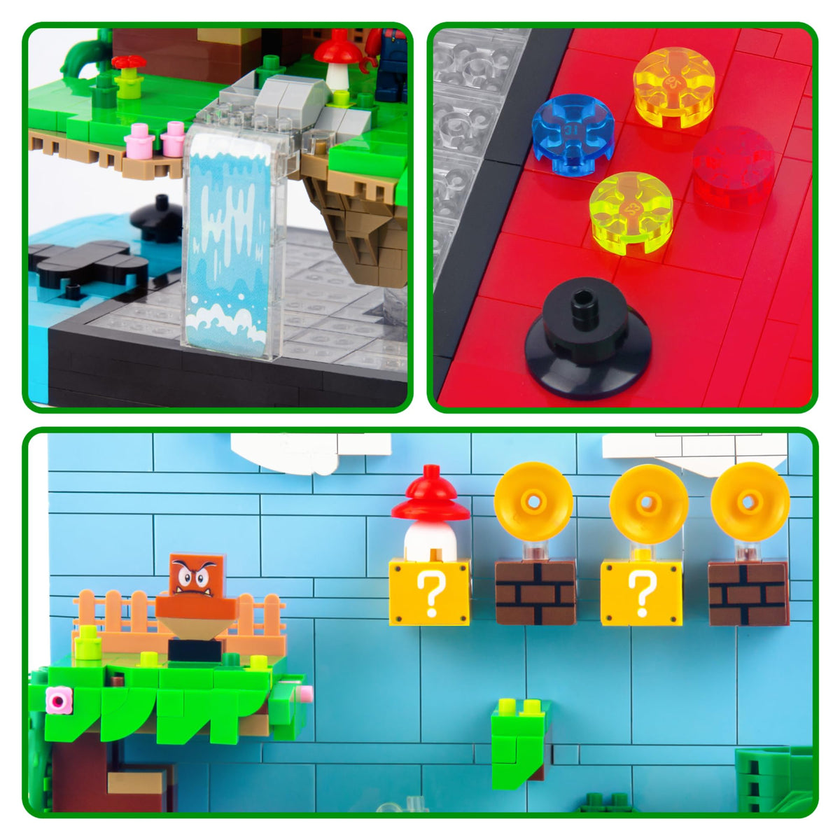 Vziimo blocks with movable models in a princess rescue layout for role-play