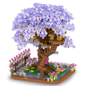 Vziimo Cherry Blossom Bonsai Tree display setup elevating room decor.