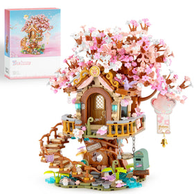 Vziimo Cherry Blossom Treehouse exterior displays vibrant colors for home display