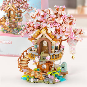 Vziimo Cherry Blossom Treehouse box includes instructions for quick setup