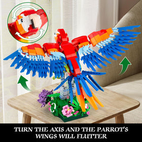 Vziimo Parrot Detailed Feathers — intricate texture enhances display realism