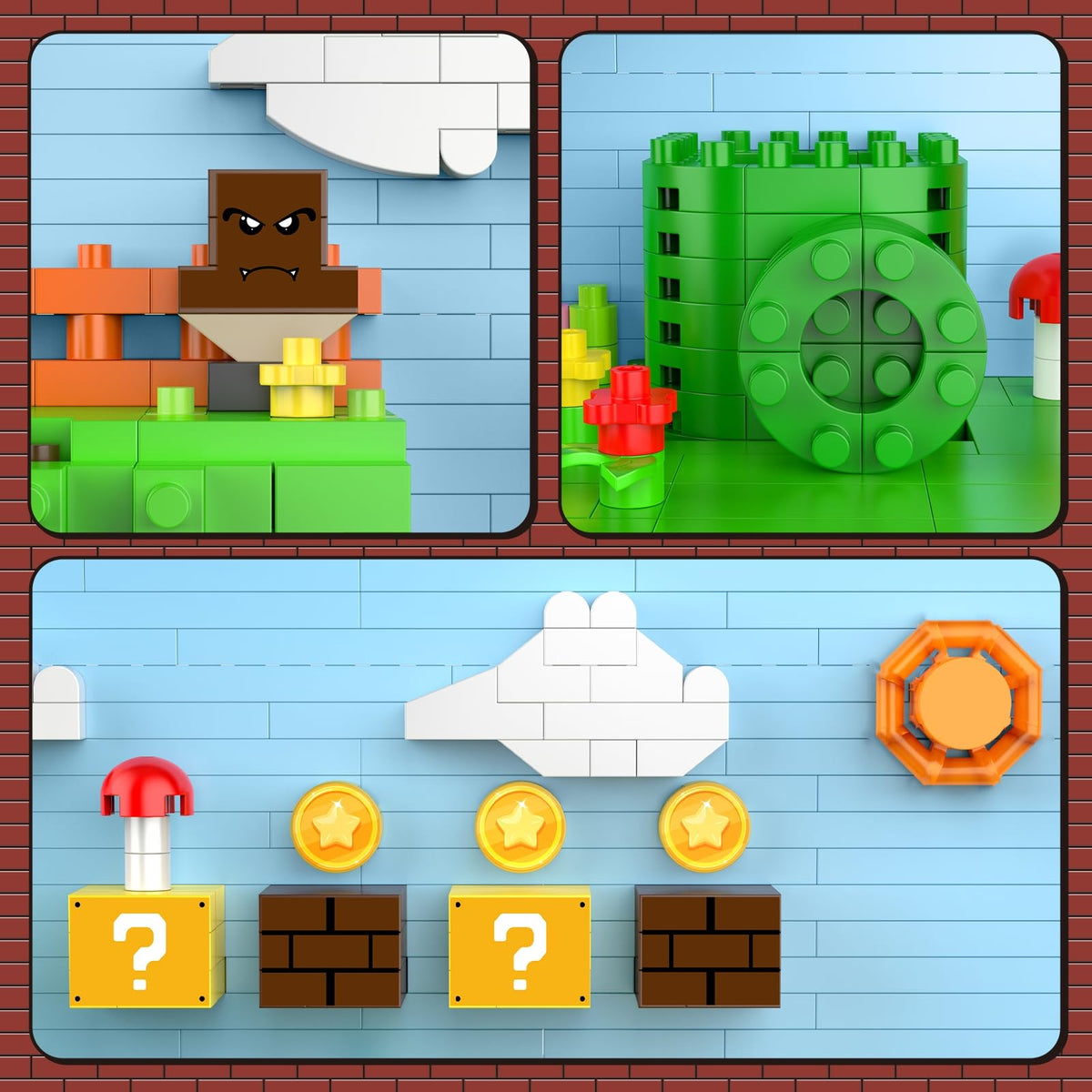 Vziimo Super Player sandcastle build alongside other scenic elements.