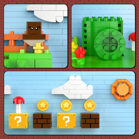 Vziimo Super Player sandcastle build alongside other scenic elements.