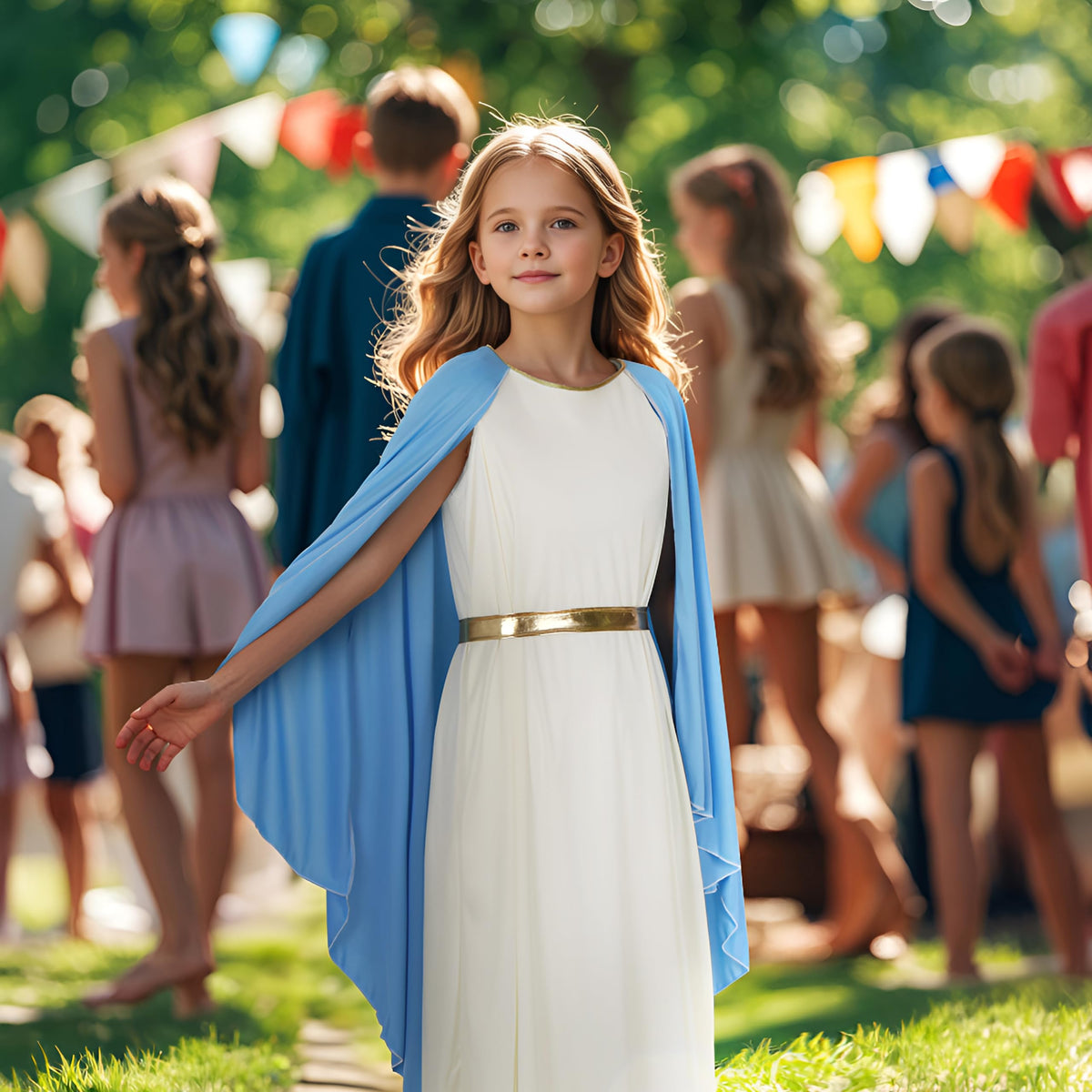 VZQI biblical cape for girls costume adds dramatic, modest styling