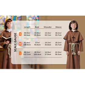 VZQI kids monk robe cosplay setup for Halloween or theater