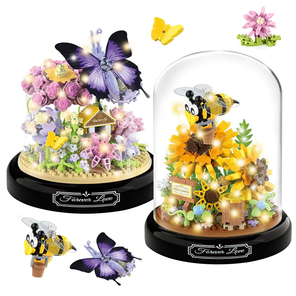 VZZNN Bee Bouquet LED assembly for tabletop display and gift-ready decor