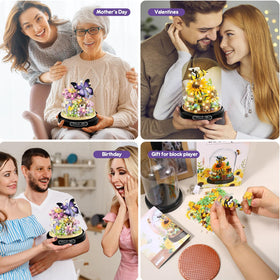 VZZNN Finished bouquet on desk or shelf enhances ambient living space