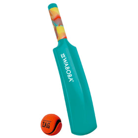 Waboba Mini Cracket Set bat in action on the beach for water baseball