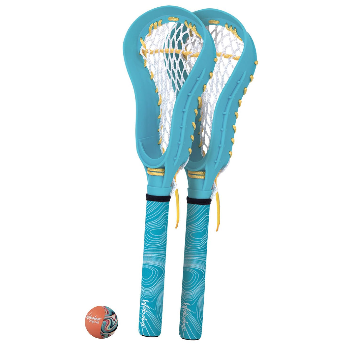 Waboba Mini Water Lacrosse Set on a sunny beach for family fun.