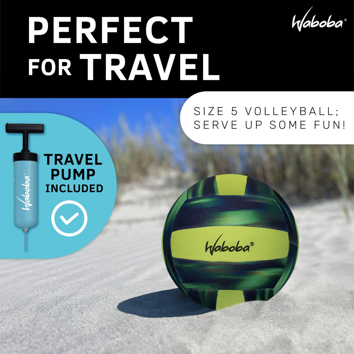 Waboba Sport Beach Pack compact design for easy transport to the beach.