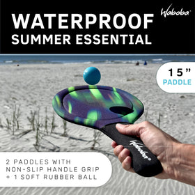 Waboba Sport Beach Pack waterproof skin shields gear from sand and splashes.