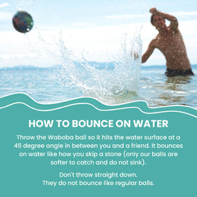 Waboba Water Skipping Ball colorful design stands out in family fun