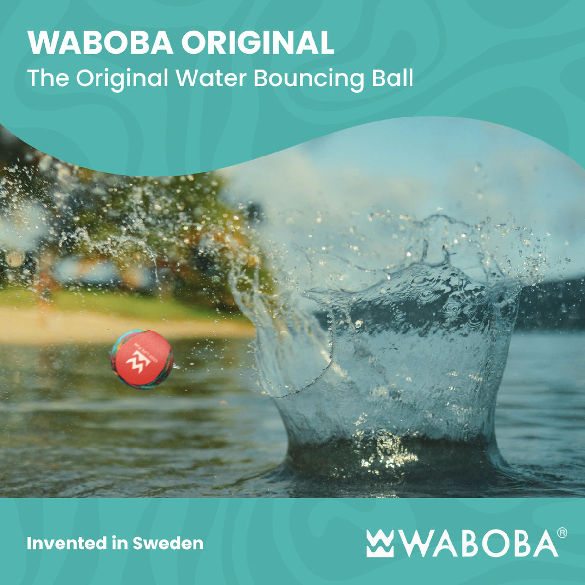 Waboba Water Skipping Ball Zigzag design boosts visibility during water games
