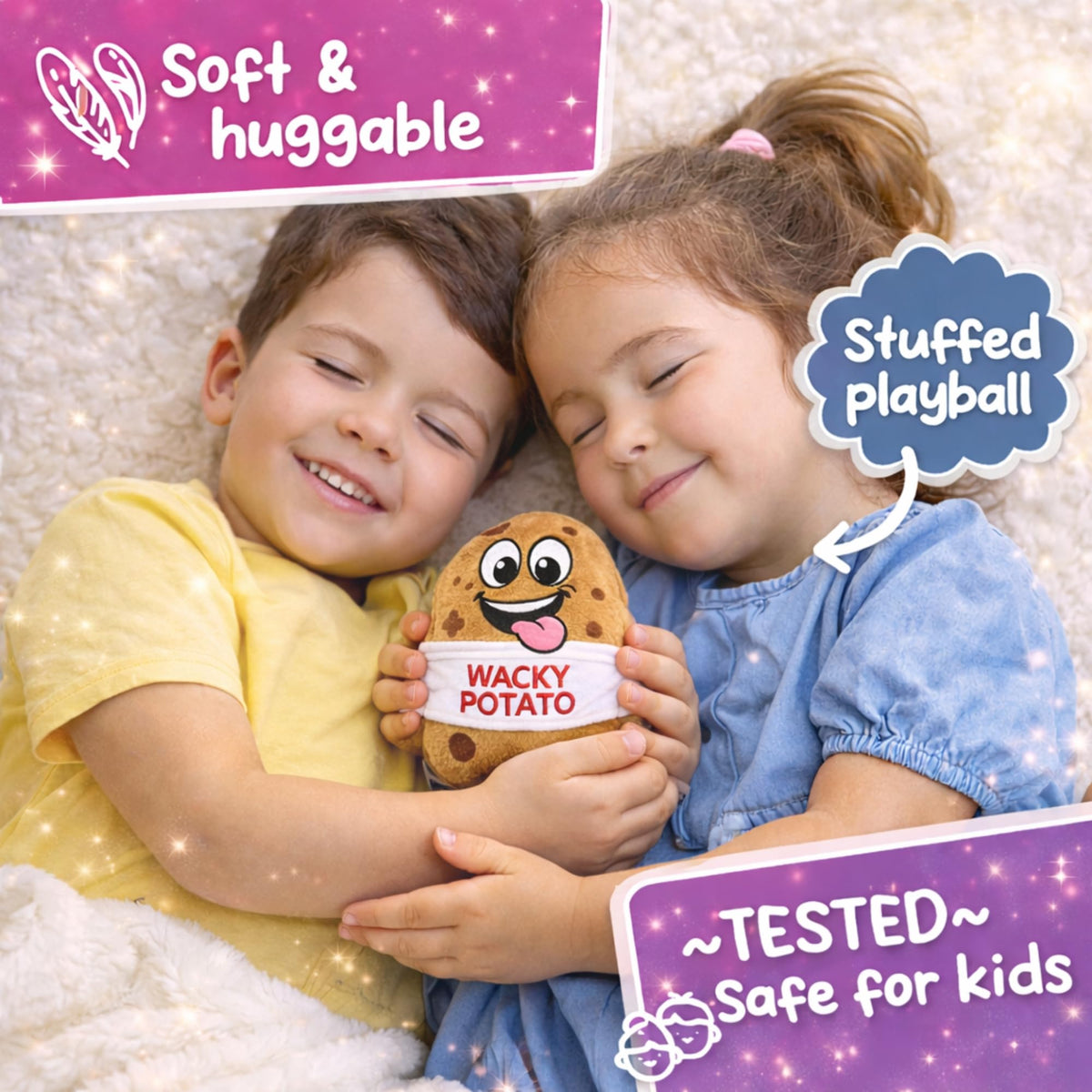 Wackiez Wacky Potato music speakers close-up, speed-up beats during play.
