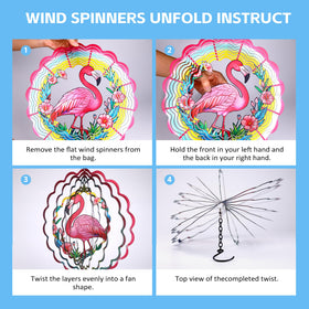 WACLSTDAY epoxy-coated wind spinner resists rust for outdoor use.