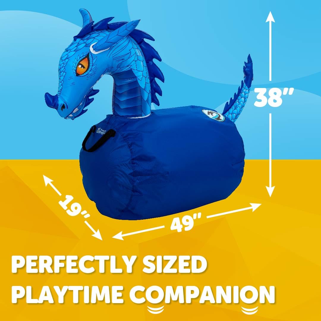 WADDLE Hip Hoppers Blue Dragon built with durable soft materials for safety.