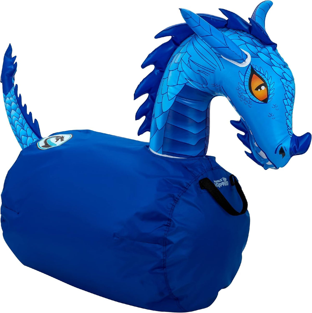 WADDLE Hip Hoppers Blue Dragon outdoors on lawn for family fun.