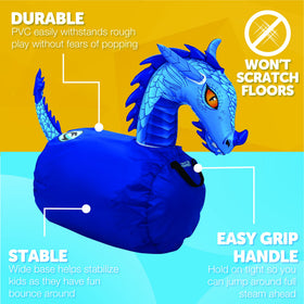 WADDLE Hip Hoppers Blue Dragon slip cover with secure grip handle.