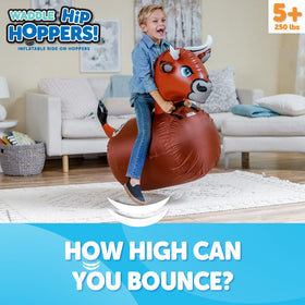 WADDLE Hip Hoppers brown bull indoor play for active games