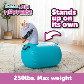 WADDLE easy-grip handle on the Swan Bouncer for secure mounting.