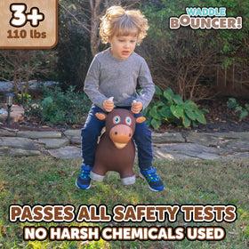 WADDLE Bouncy Hopper four-legged base enhances stability during play.