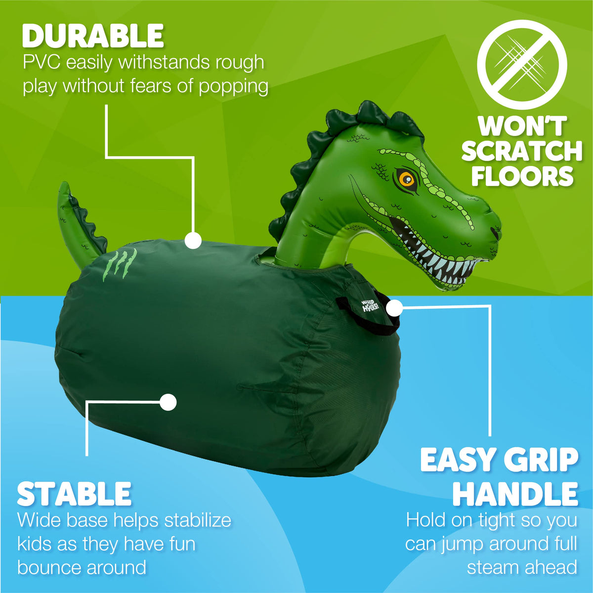 WADDLE Trex giant bouncer can also serve as a seating option in the yard.