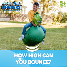 WADDLE Trex large bouncer with slip-cover and grip handle for safe mounting.