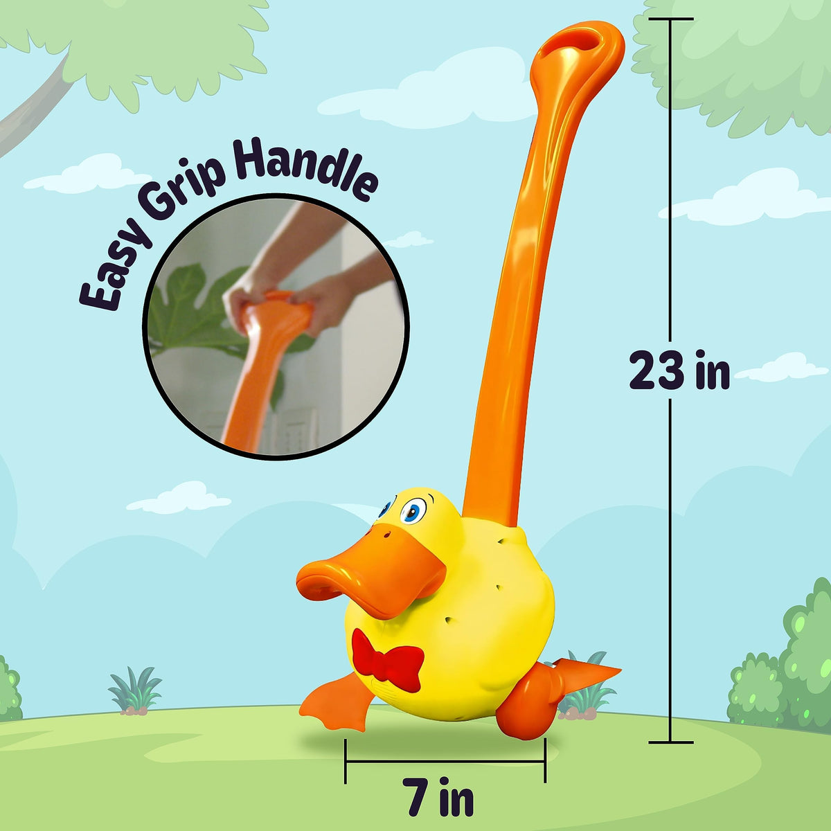 Waddles the Waddle Duck assembles in minutes for quick, mess-free setup.
