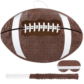 Waenerec football pinata set ready for a fun birthday party activity.