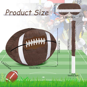 Waenerec football pinata stick demonstrates sturdy design for safe play.