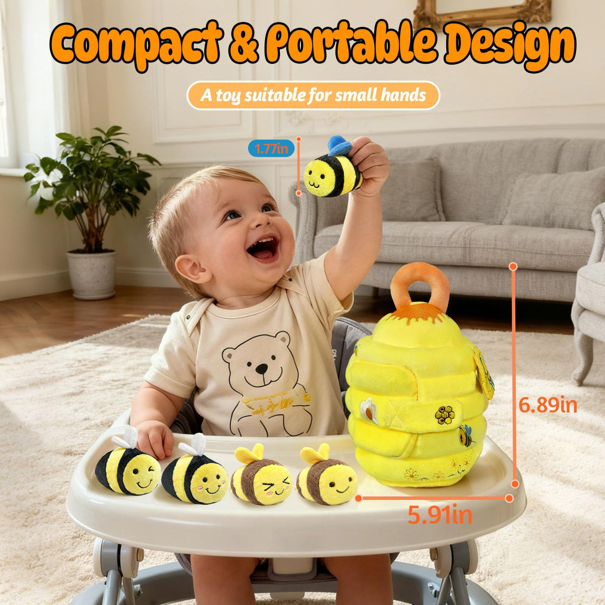 wahaczon colorful bee toy makes a charming baby gift for toddlers