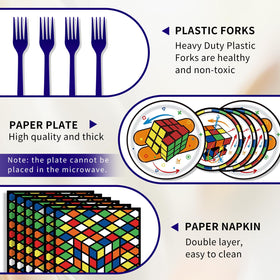 WAHA-GG 3D cube napkins add color and fast post-party tidying at the table.
